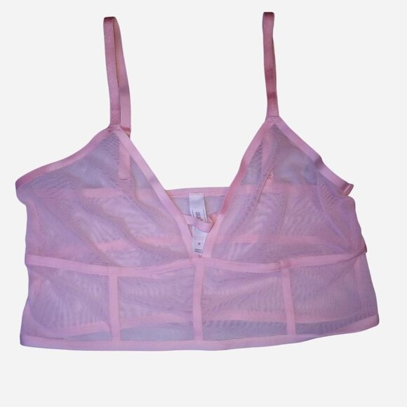 Auden light pink mesh bralette NWT size Medium unlined - Picture 1 of 4